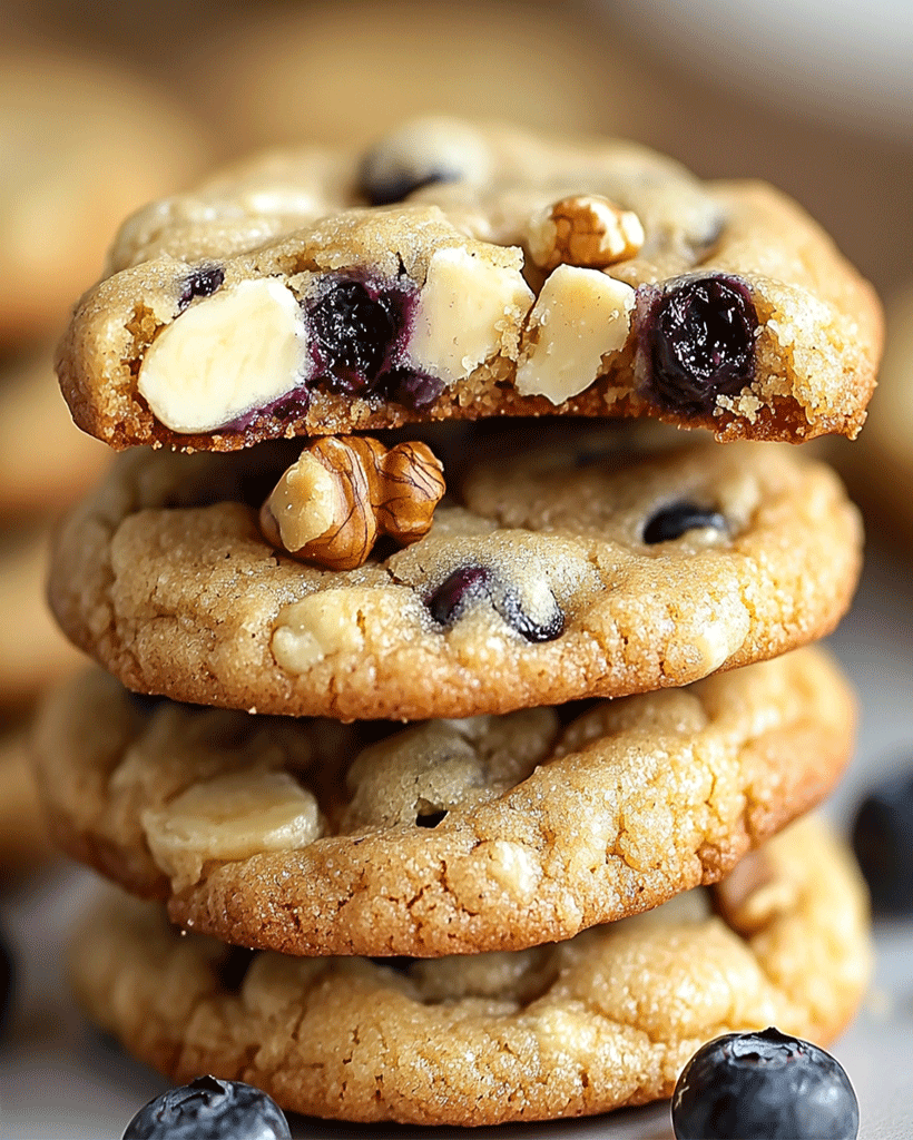 Banana Blueberry Walnut Cookies - Chewy Dessert Recipe