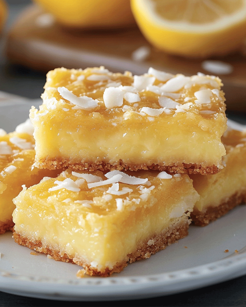 Tropical Lemon Coconut Bars