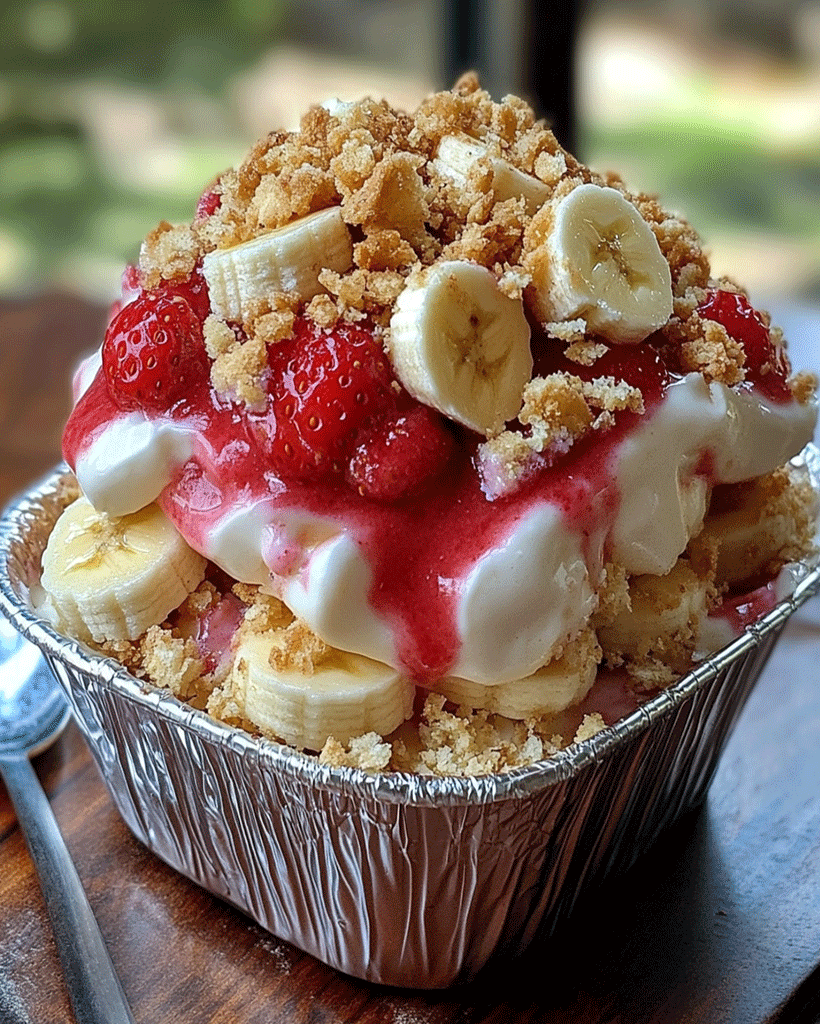 Strawberry Crunch Banana Pudding Recipe - Easy Dessert Delight