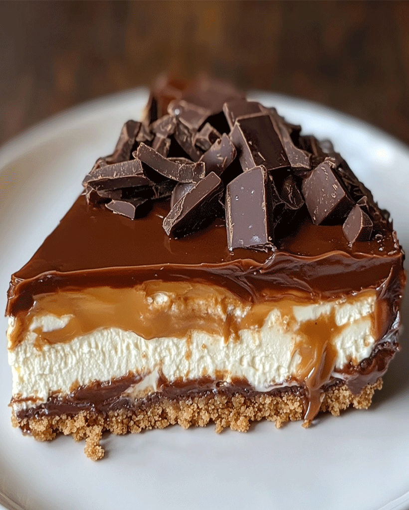Homemade No-Bake Twix Cheesecake | Easy Dessert Recipe