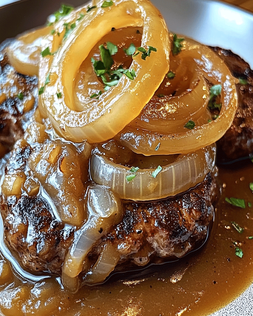 Hamburger Steak with Onion Gravy – Classic Comfort Food