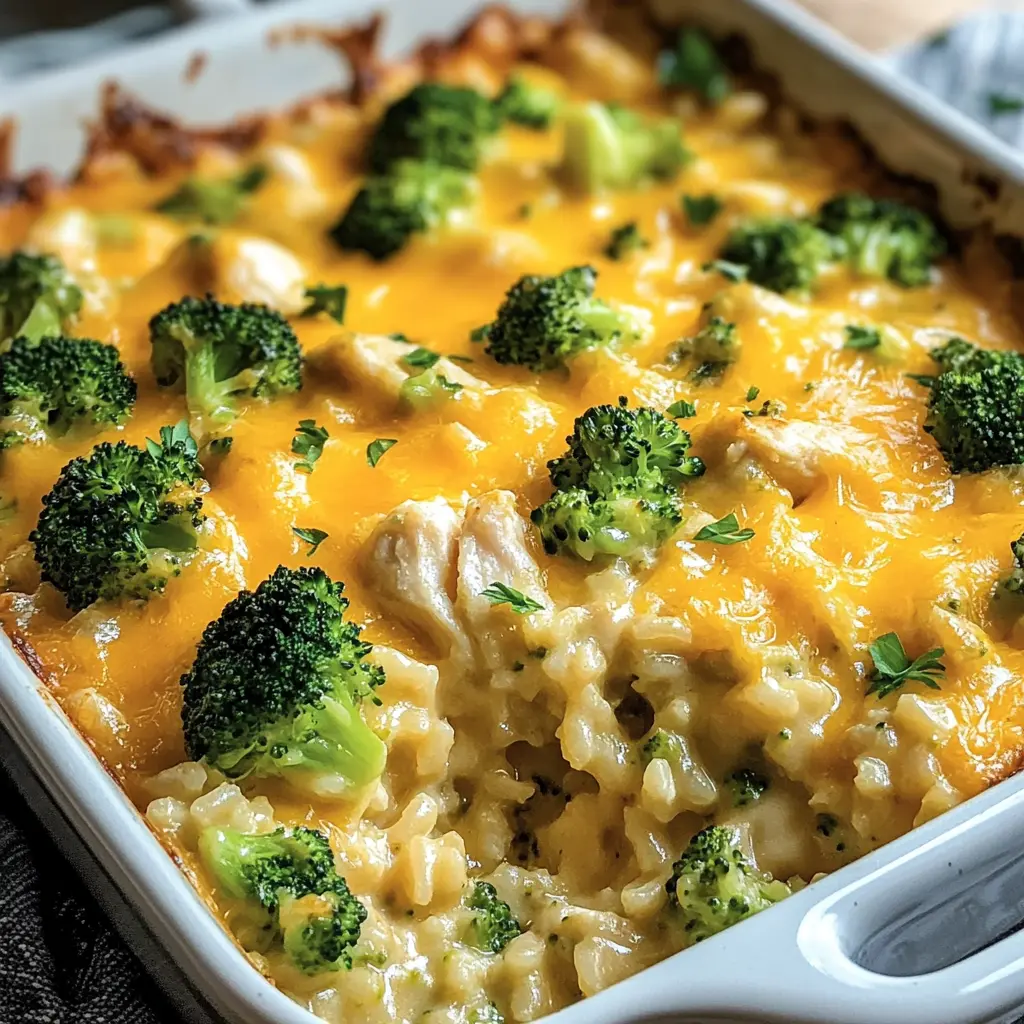 Cheesy Chicken Broccoli Rice Casserole