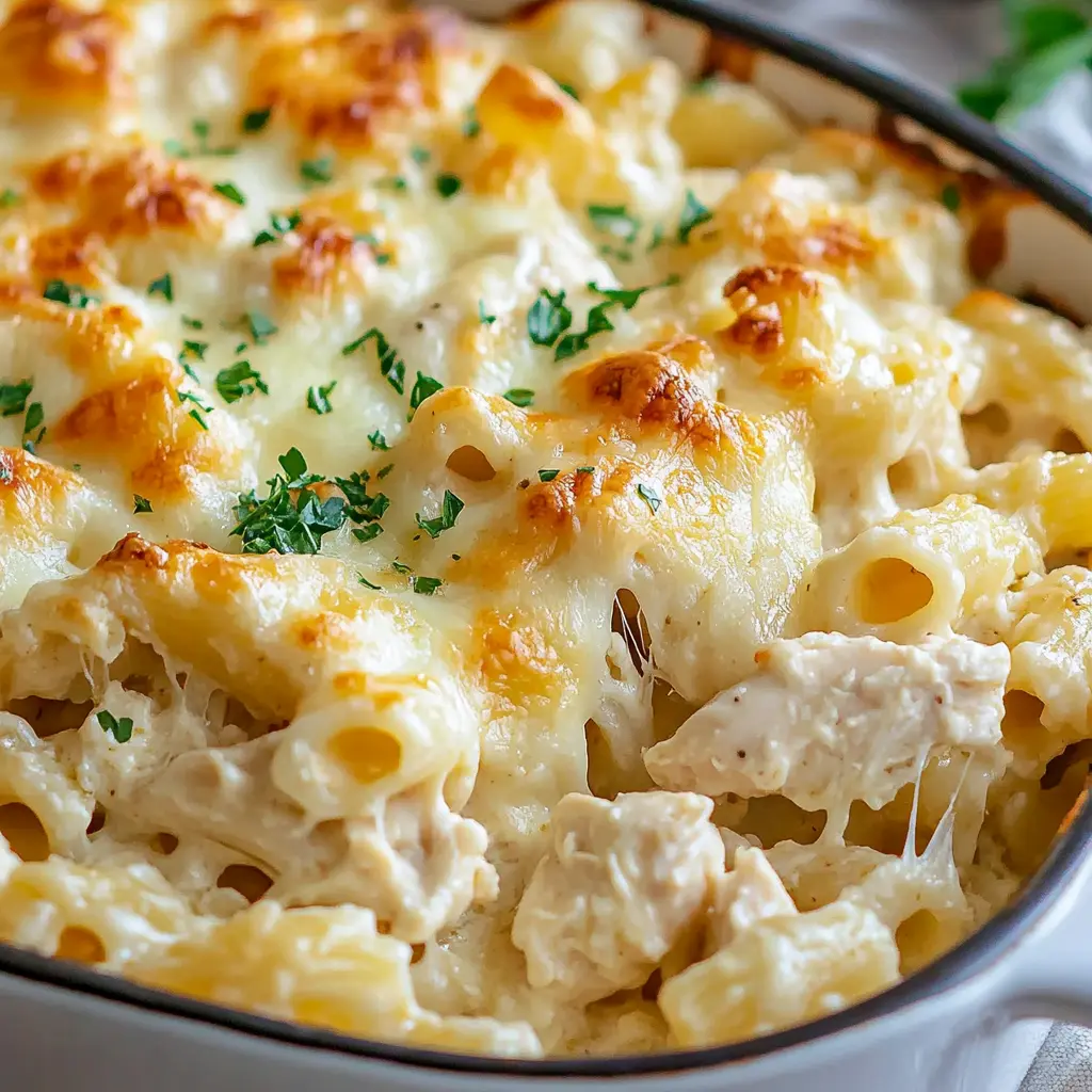 Garlic Parmesan Chicken Pasta Bake - Best Easy Dinner Recipe