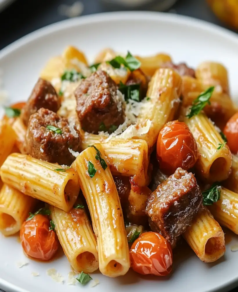 Creamy Beef Sausage Rigatoni Recipe: Delicious Delight