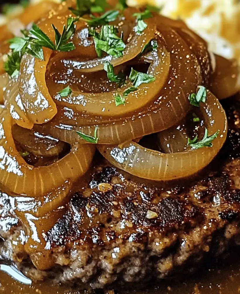 Hamburger Steak with Delicious Onion Gravy: A Flavorful Meal