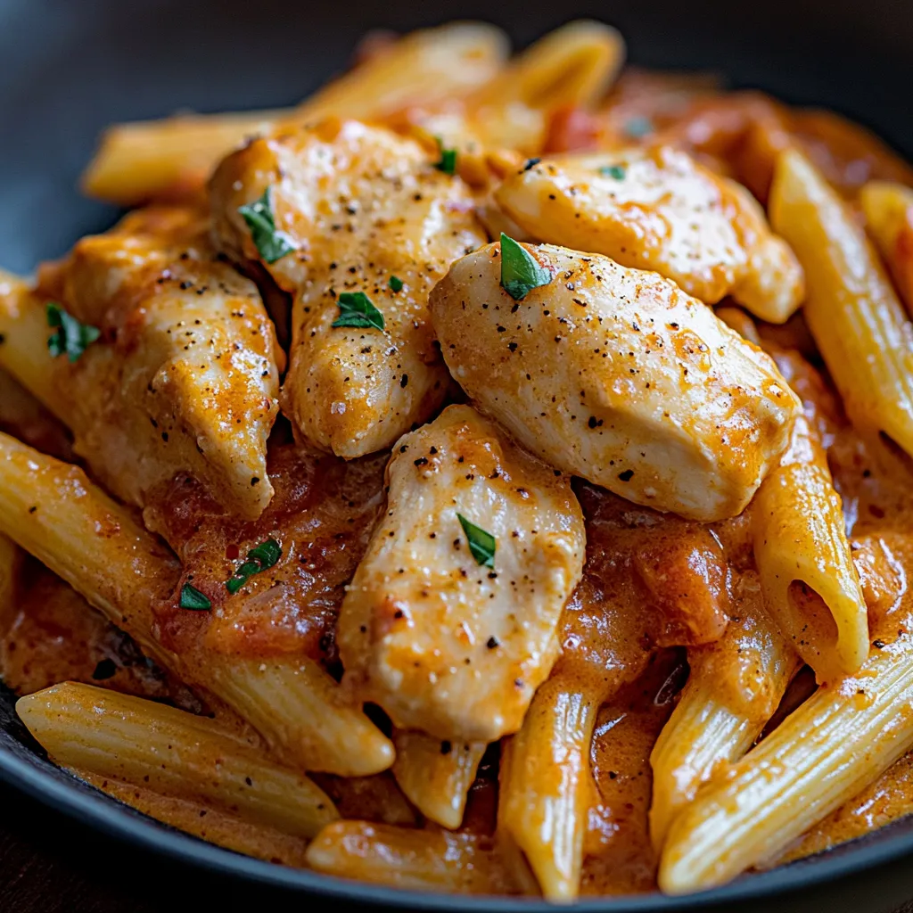 Easy Spicy Creamy Chicken Penne Recipe