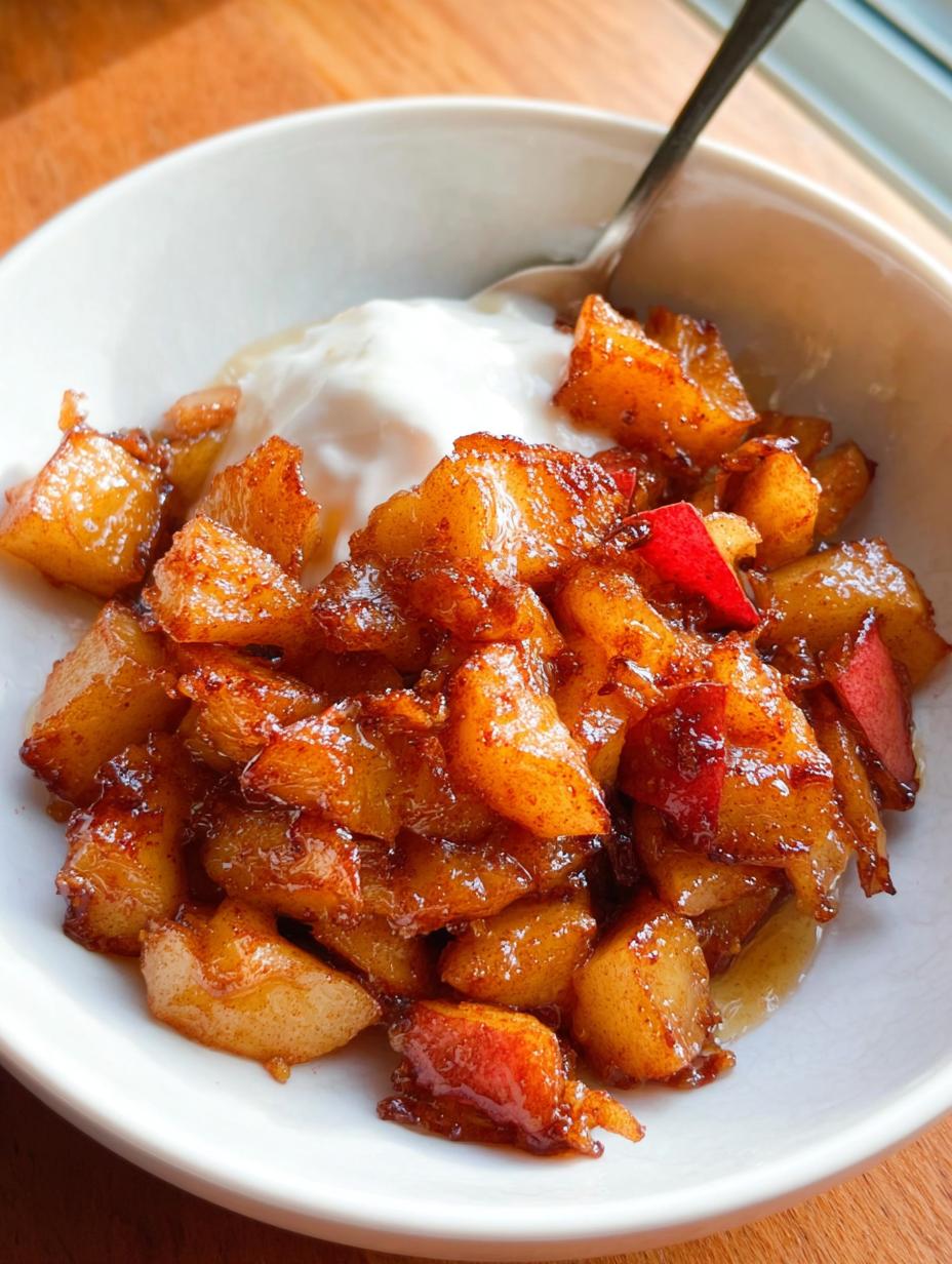 Irresistible Air Fryer Apples golden caramelized dessert in cozy kitchen