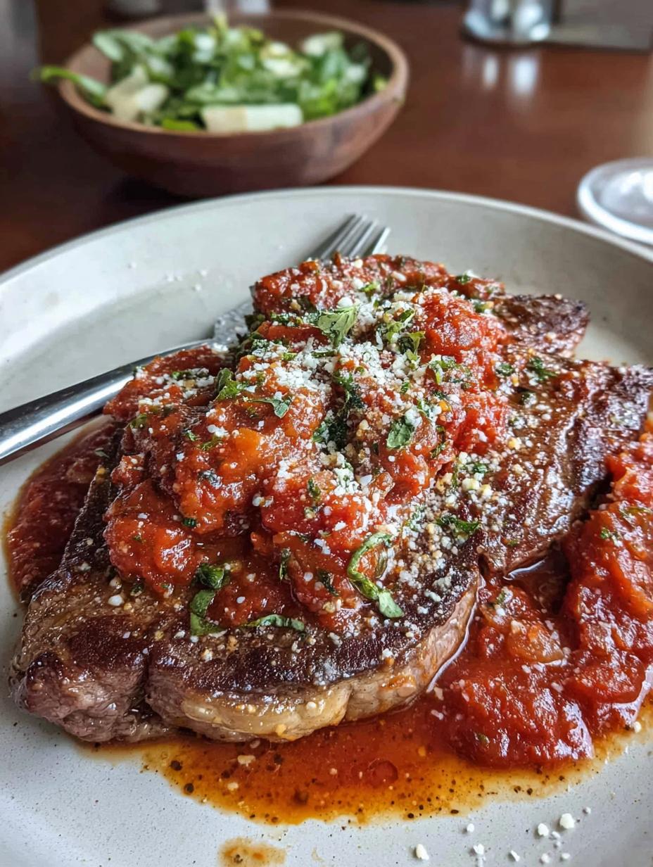 Irresistible Steak Pizzaiola juicy tomato sauce family dinner