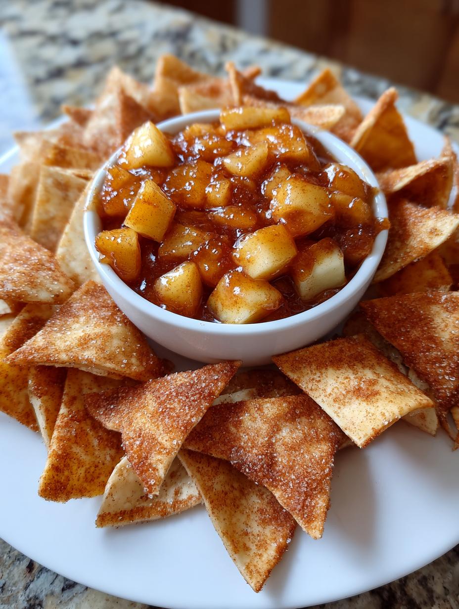 Apple Pie Dip with Cinnamon Sugar Tortilla Chips - detail 2
