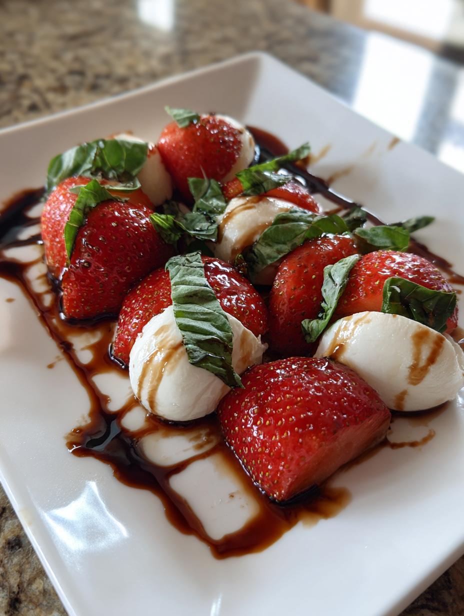 Balsamic Strawberry Caprese - detail 1