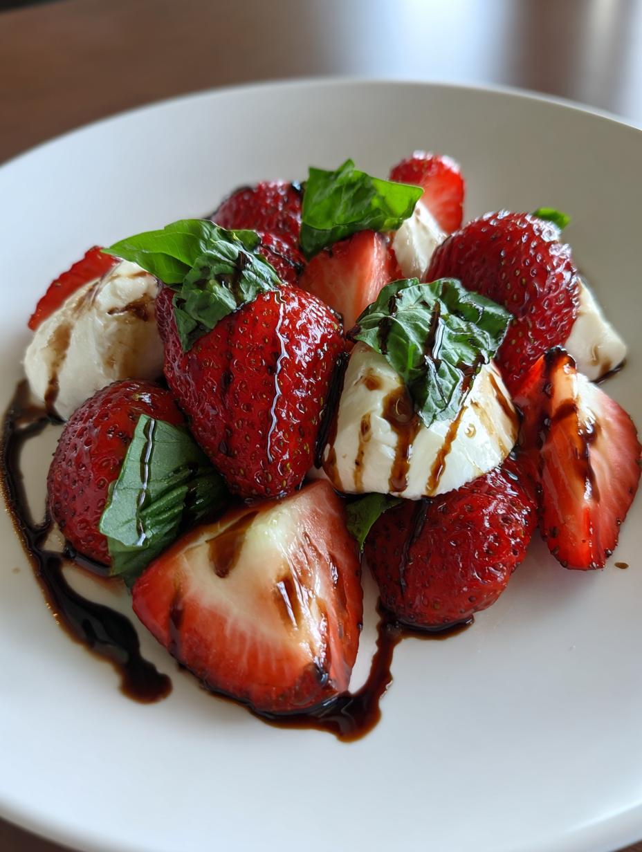 Balsamic Strawberry Caprese - detail 2
