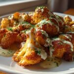 Cauliflower Bites with Garlic Sauce