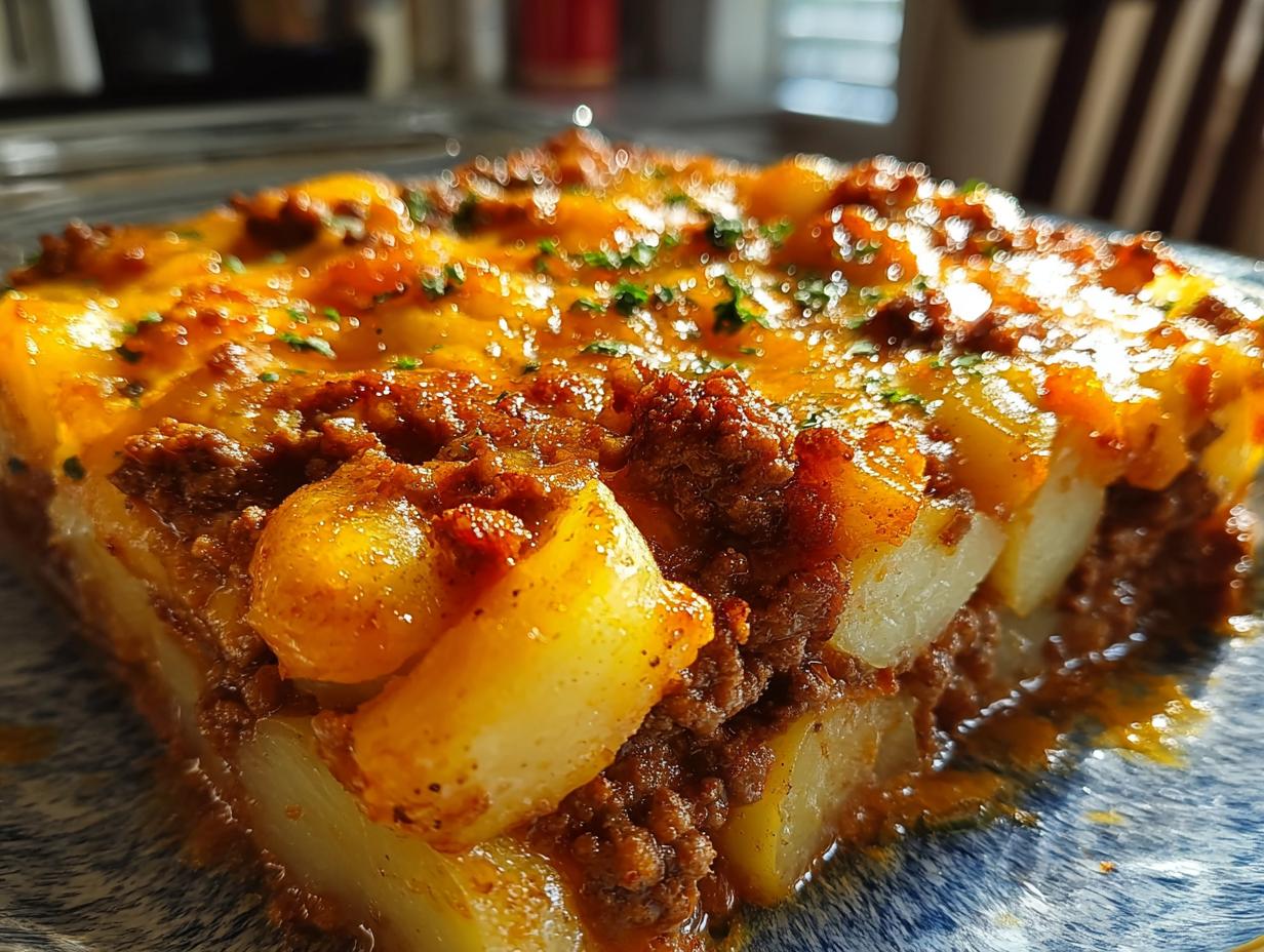 Cheesy Ground Beef Potatoes