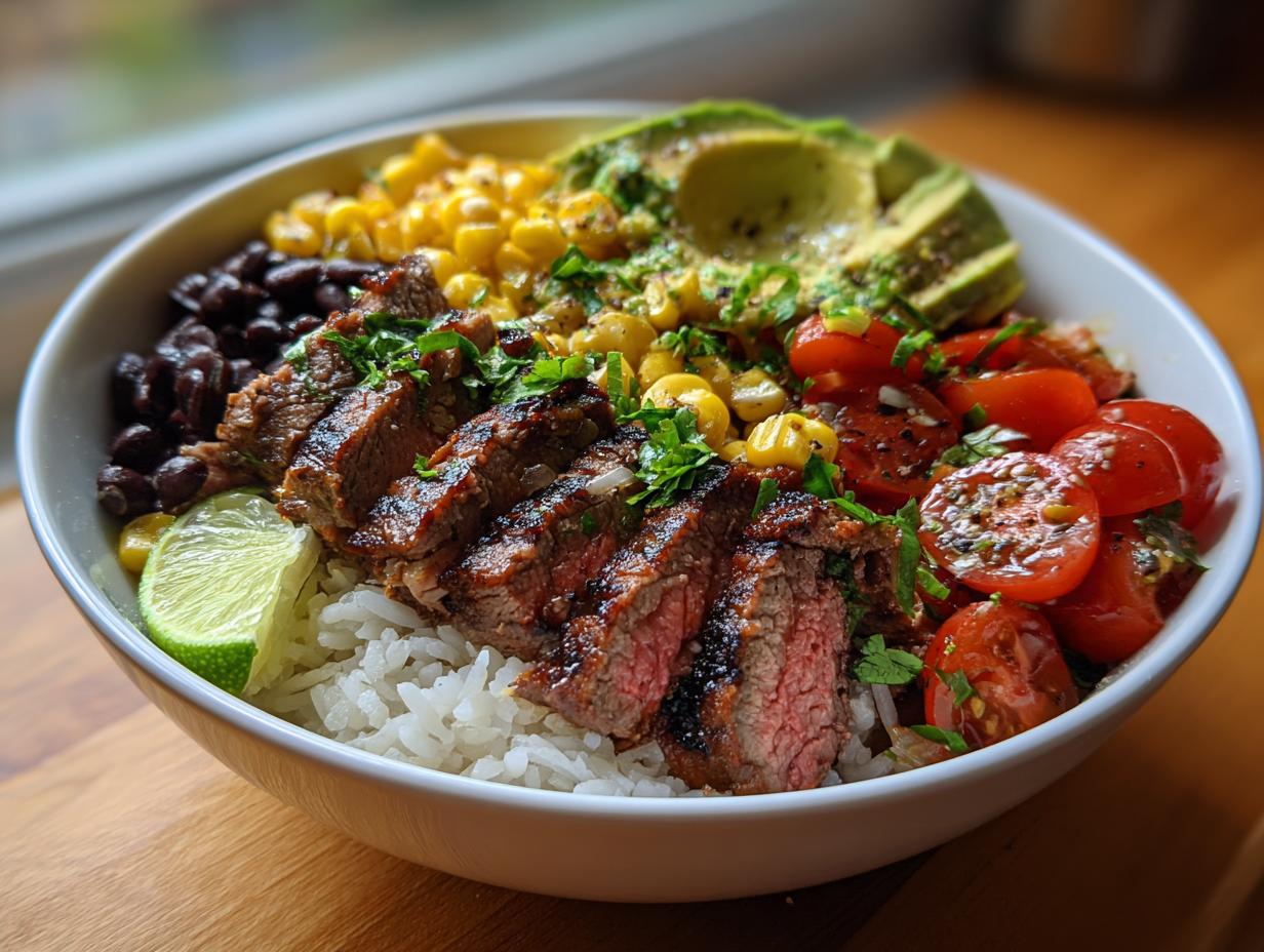 Cilantro Lime Steak Bowls