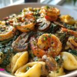 Creamy Spinach Mushroom Shrimp