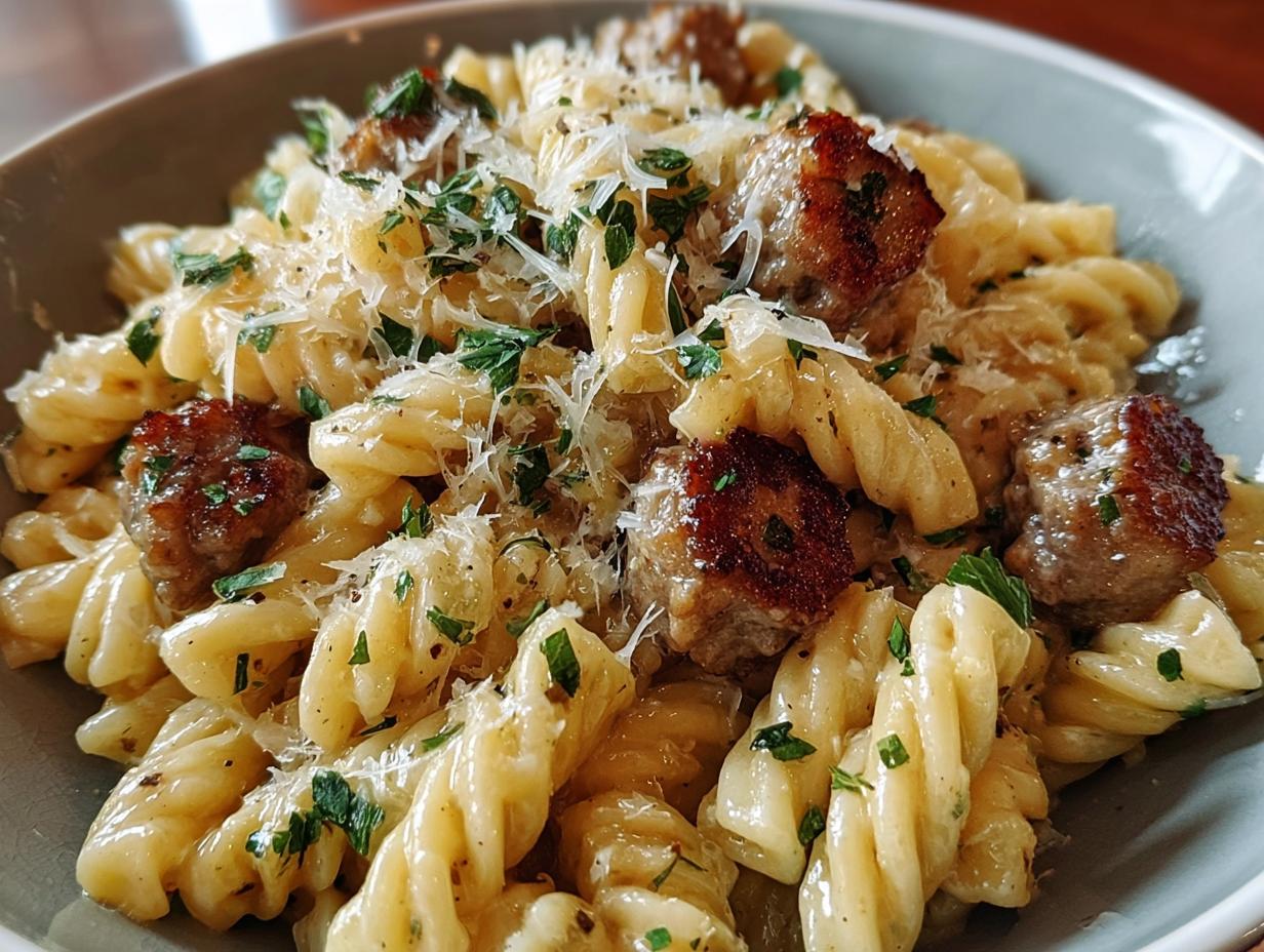 Garlic Butter Sausage Parmesan
