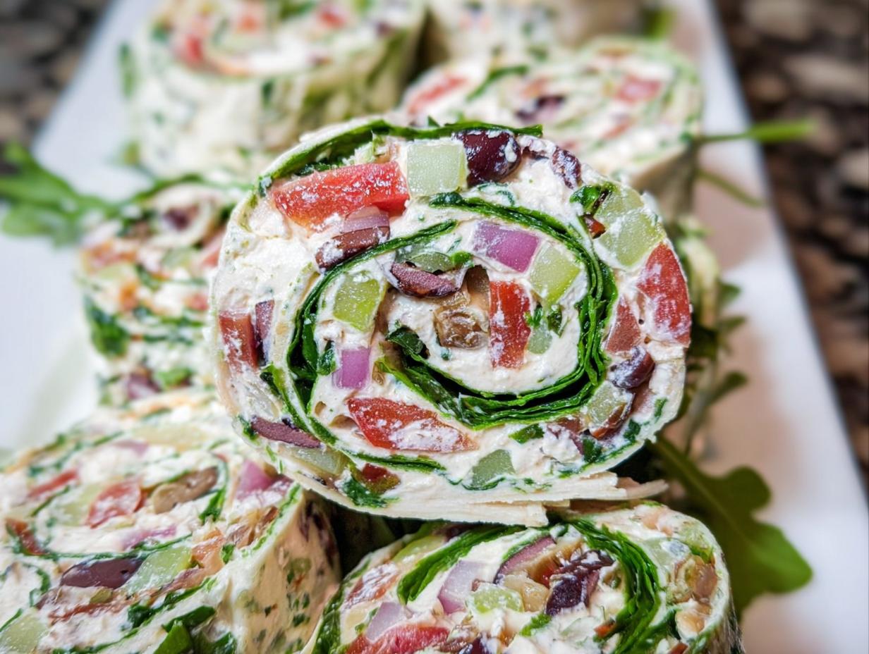 Greek Salad Pinwheels: 15-Minute Jaw-Dropping Appetizer 5 Greek Salad Pinwheels - detail 2