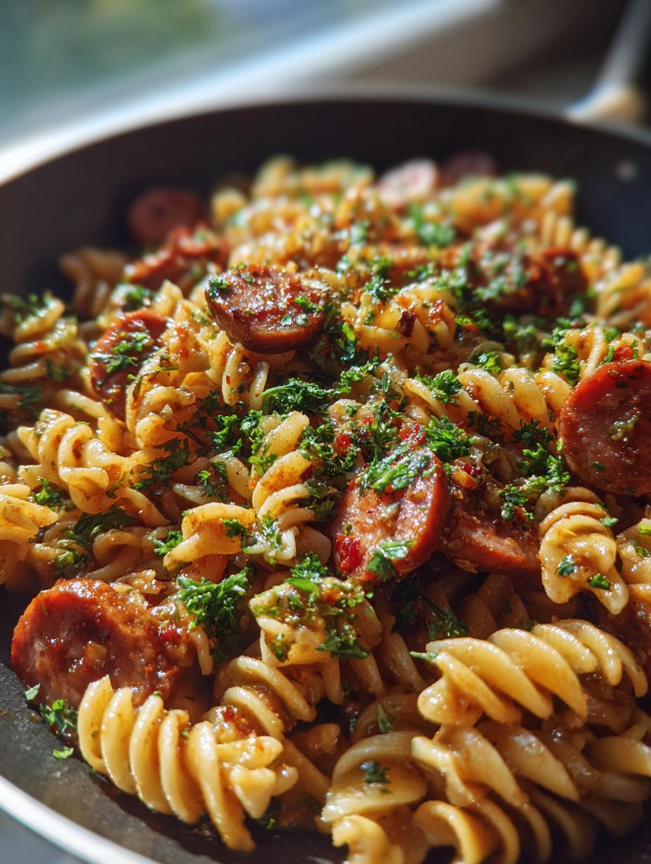 Honey BBQ Sausage Pasta - detail 2