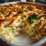 Keto Chicken Alfredo Broccoli Bake