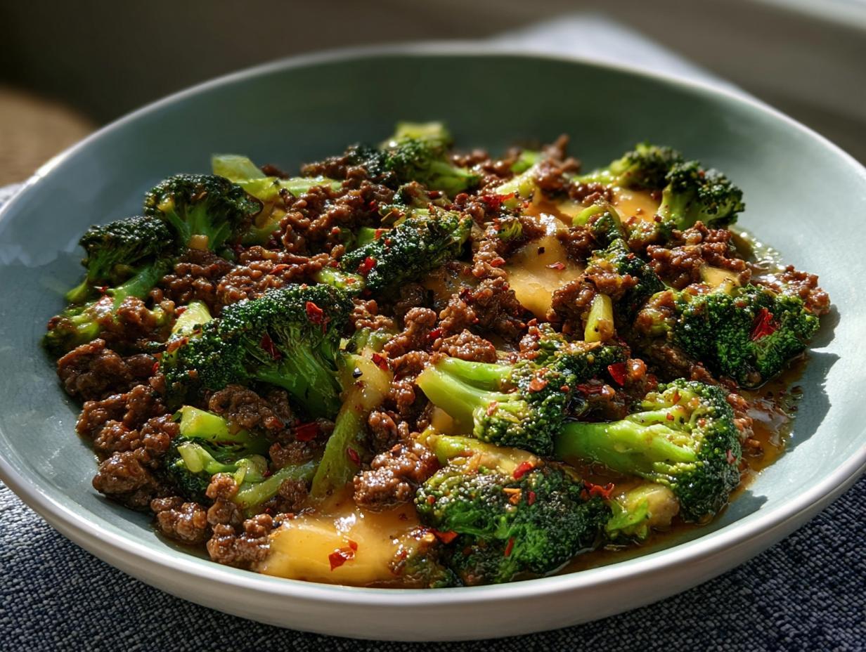 Keto Hamburger Broccoli Skillet - detail 2