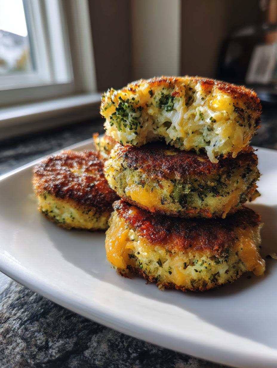 Low Carb Crispy Broccoli Cheese Rounds - detail 1