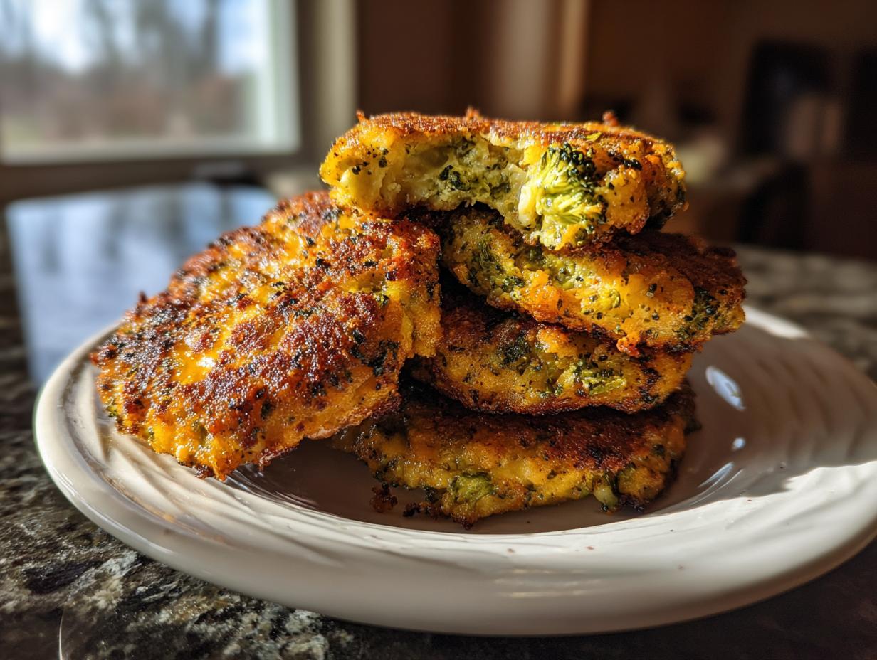 Low Carb Crispy Broccoli Cheese Rounds