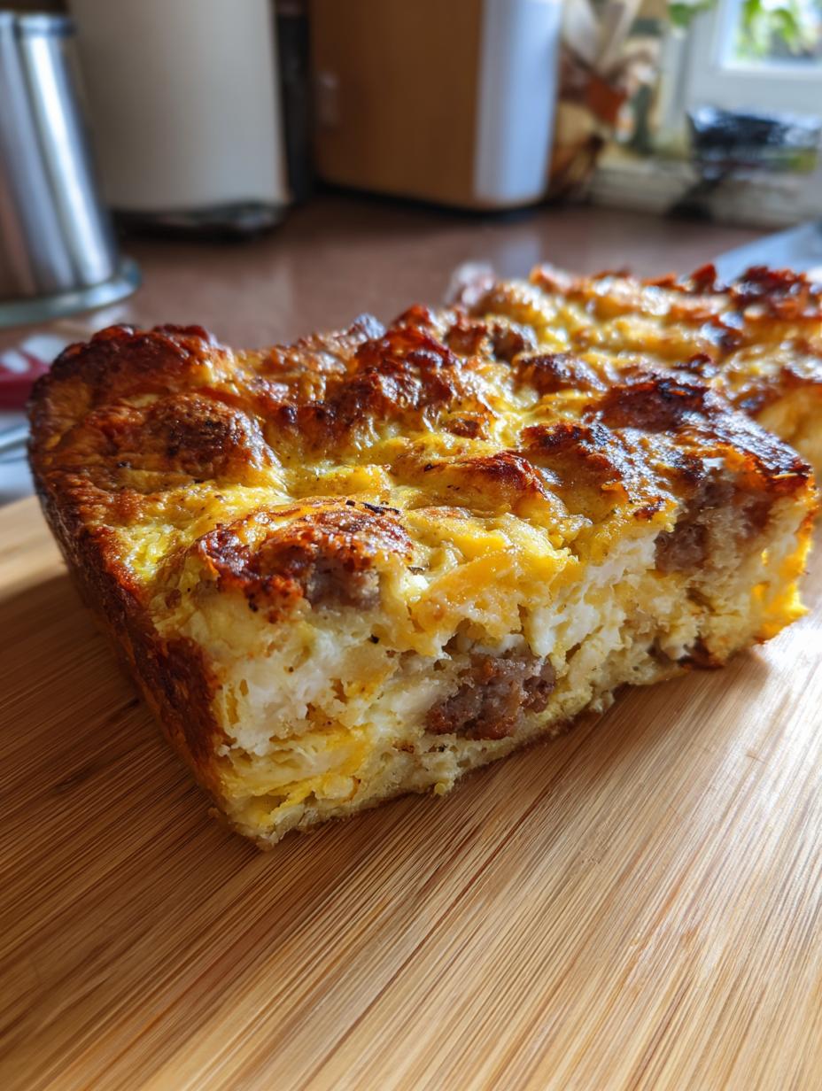 Savory Overnight Croissant Breakfast Casserole in 45 Min 5 Overnight Croissant Breakfast Casserole - detail 2