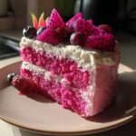 Pink Dragon Fruit Cake