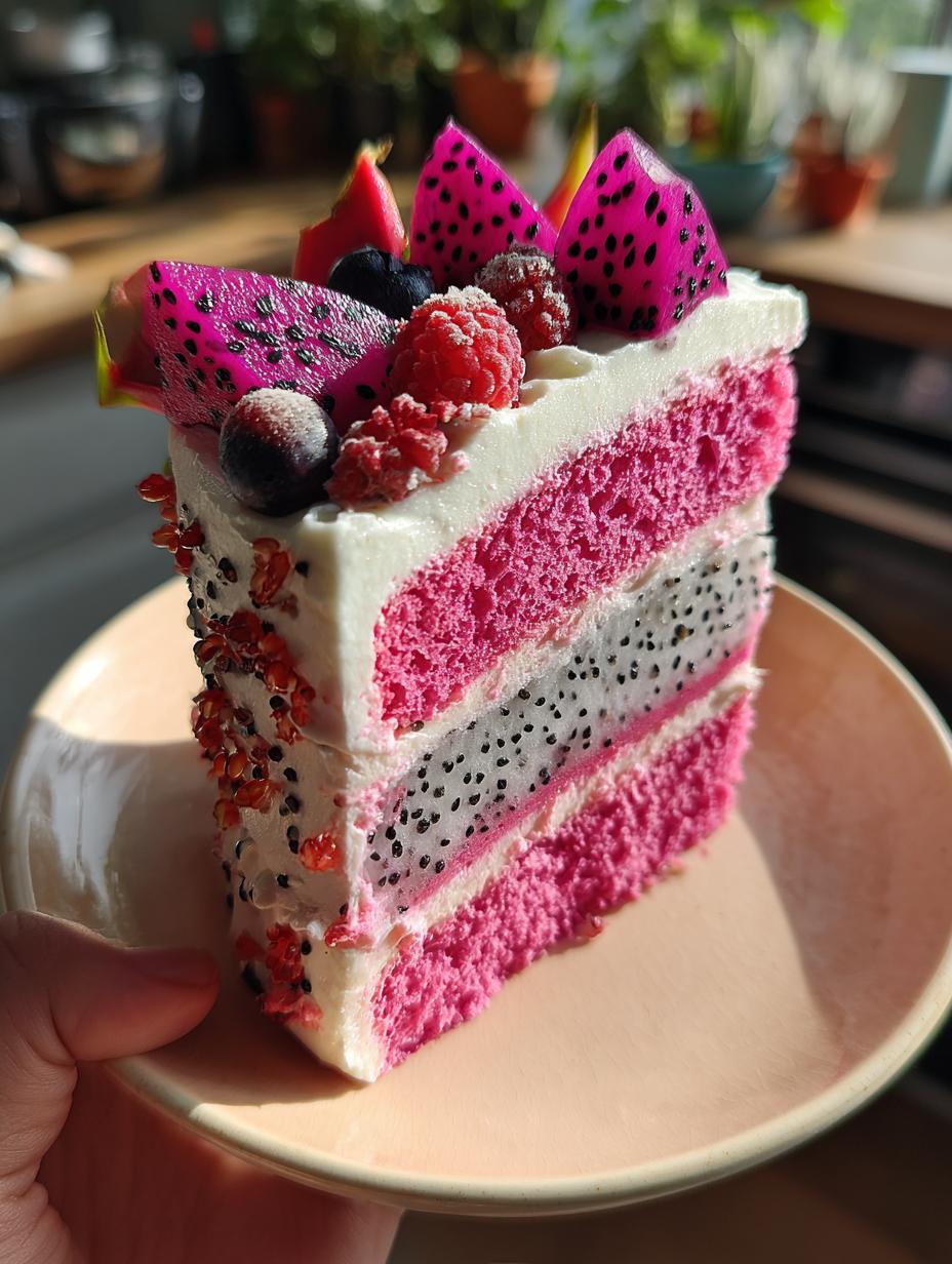 Bake Divine Pink Dragon Fruit Cake in Just 9 Steps 5 Pink Dragon Fruit Cake - detail 2