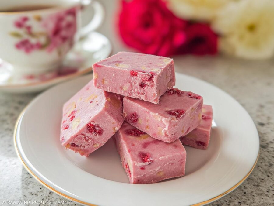 Easy Raspberry Fudge Recipe Raspberry Coconut Fudge: 10 min magic - Slam Recipes