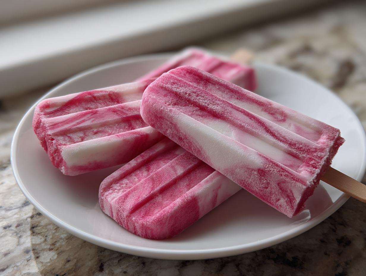 Rhubarb Coconut Popsicles Refreshing