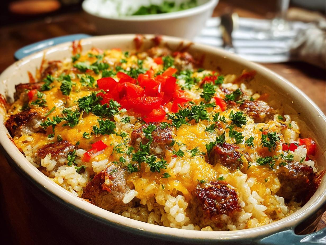 Sausage Rice Casserole: Hearty Savory 1 Dish - Sausage Rice Casserole - additional detail