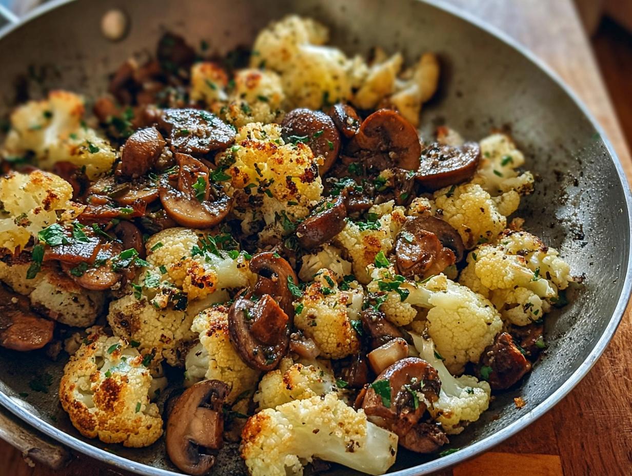 Savory Garlic Mushroom Cauliflower: Quick Marvel - Savory Garlic Mushroom Cauliflower - main visual representation