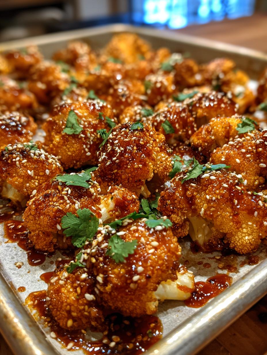 Sweet and Spicy Baked Cauliflower; 150 Cal Delight 4 Sweet and Spicy Baked Cauliflower - detail 1