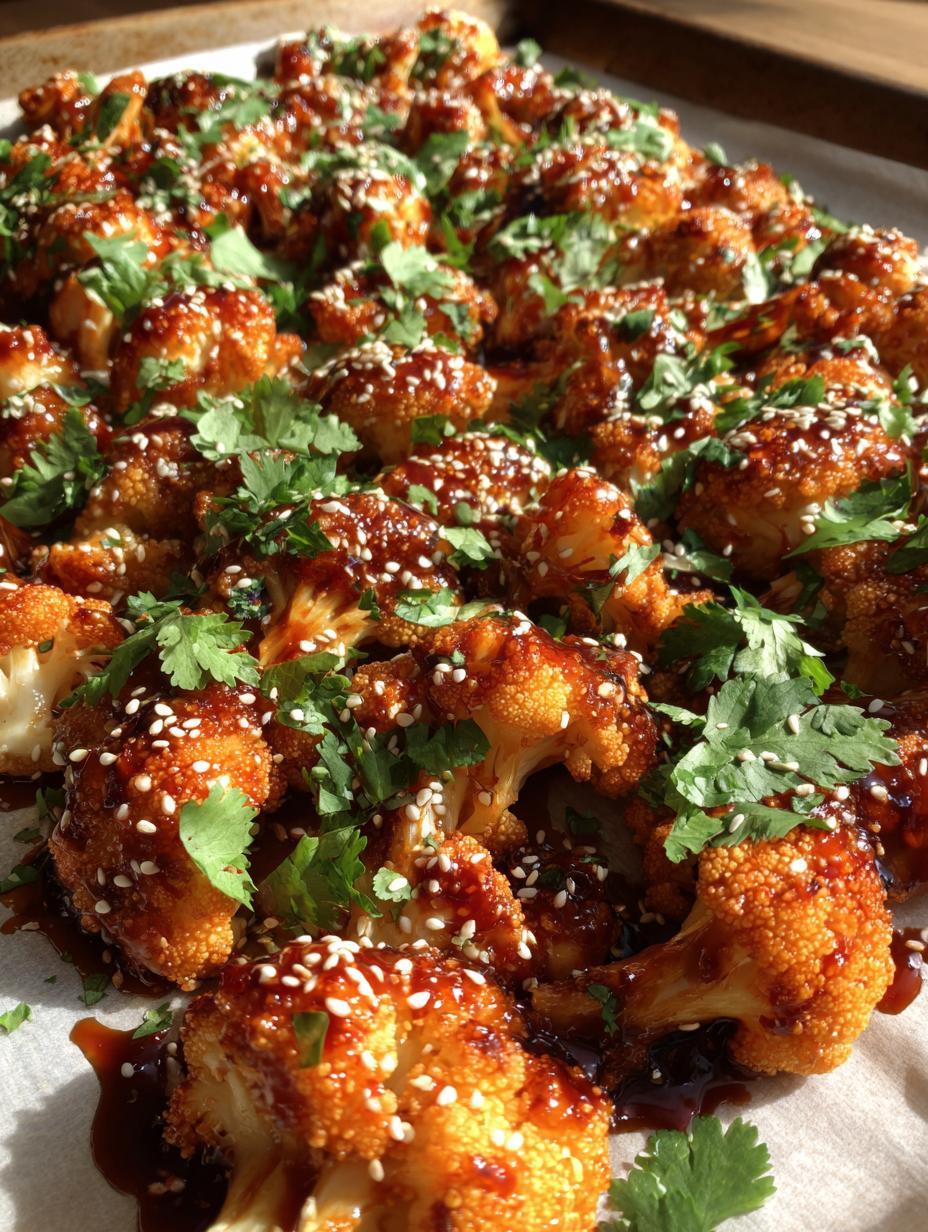 Sweet and Spicy Baked Cauliflower; 150 Cal Delight 5 Sweet and Spicy Baked Cauliflower - detail 2