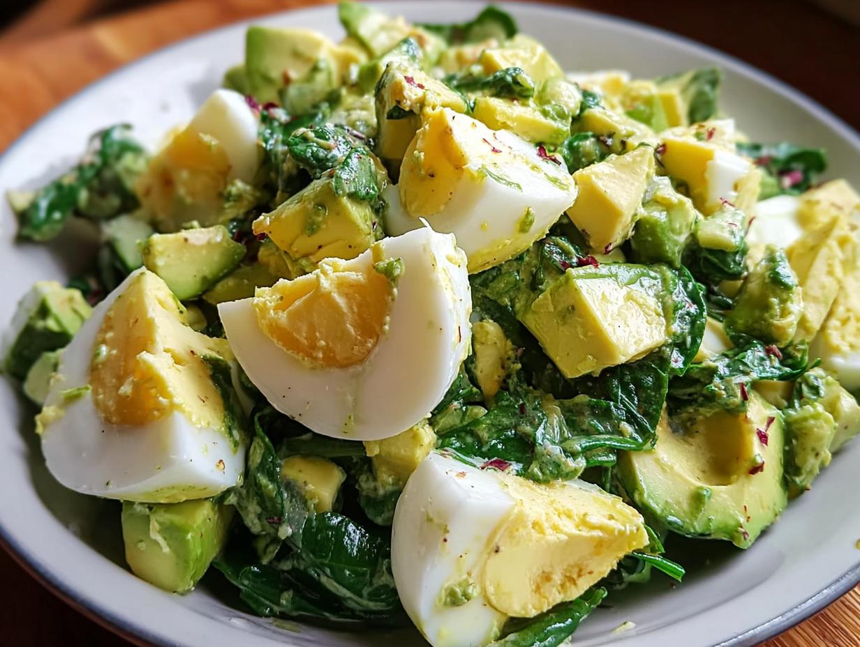 Avocado Spinach Egg Salad