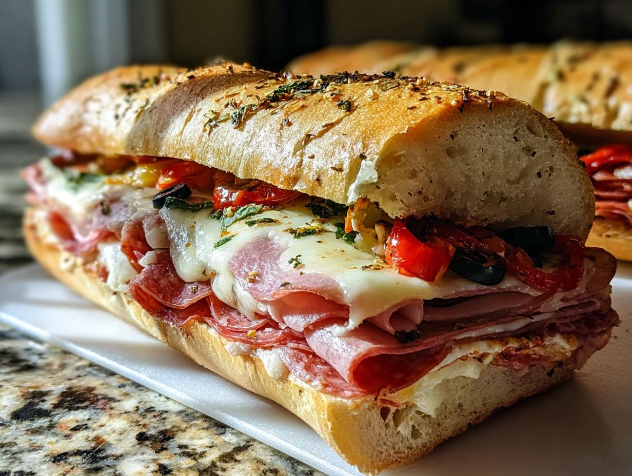 Baked Italian Grinder Sandwiches