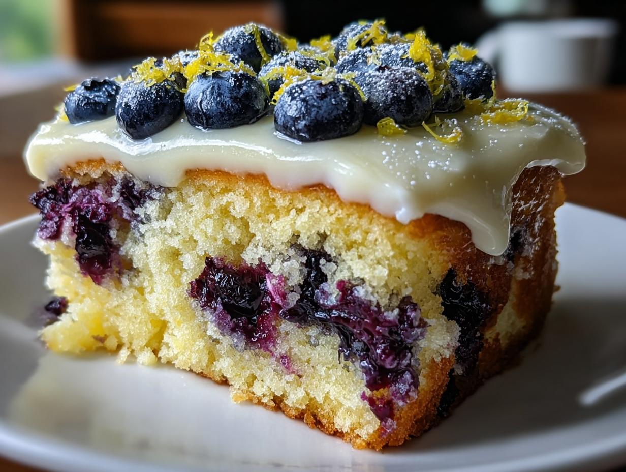 Blueberry Lemon Creme Cake: 1 Amazing Treat - Blueberry Lemon Creme Cake - additional detail