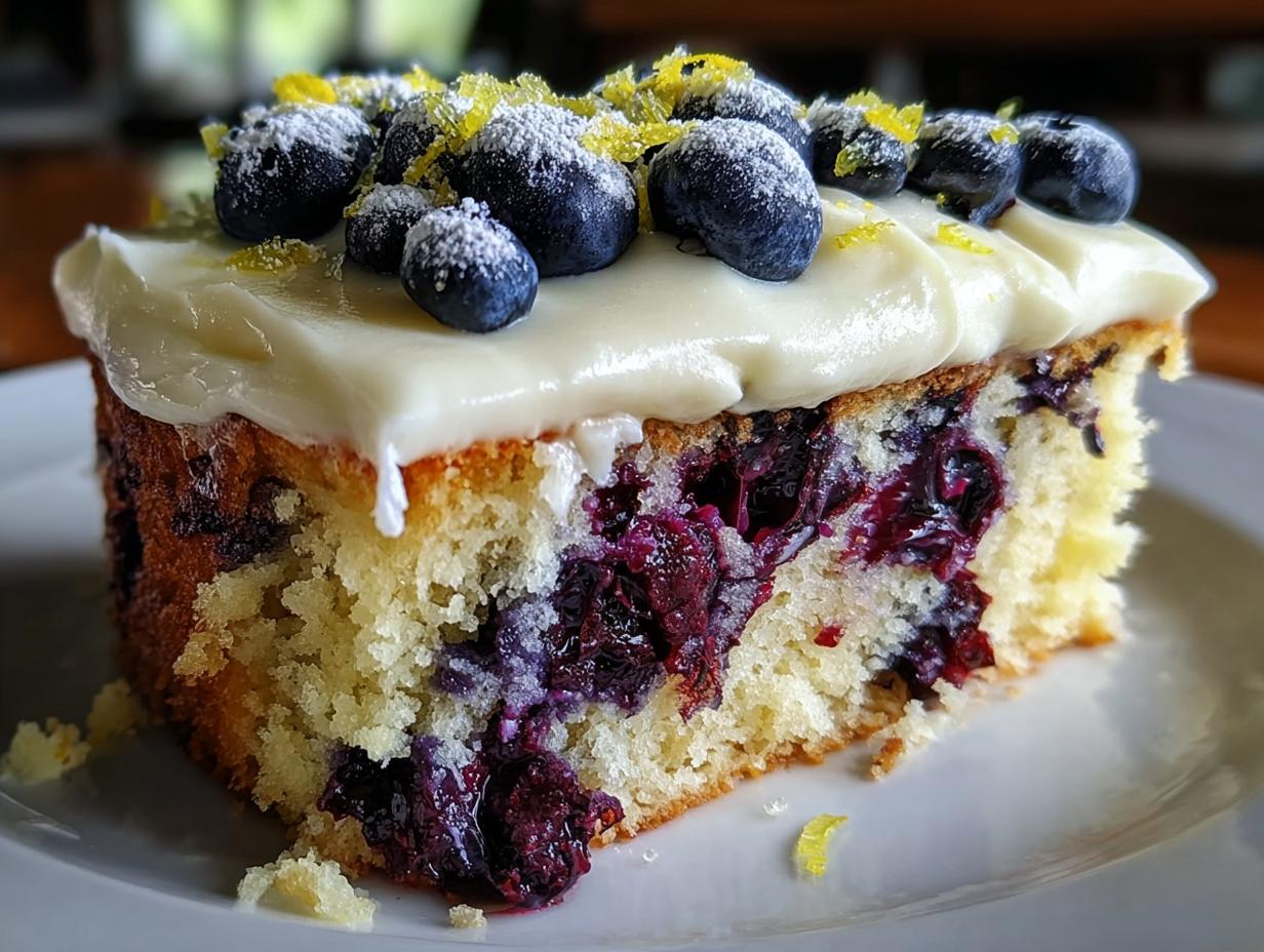 Blueberry Lemon Creme Cake: 1 Amazing Treat - Blueberry Lemon Creme Cake - additional detail