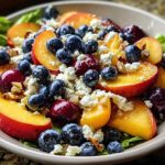 Blueberry Peach Feta Salad