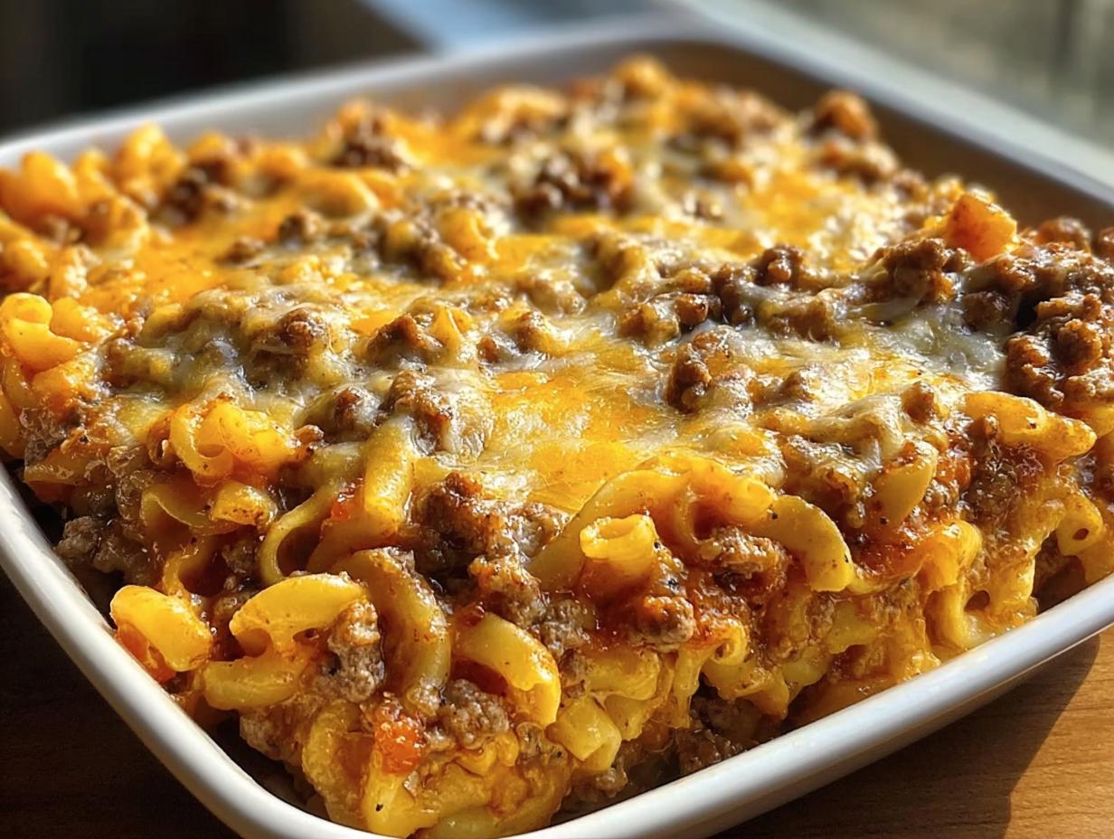 Cheesy Hamburger Casserole