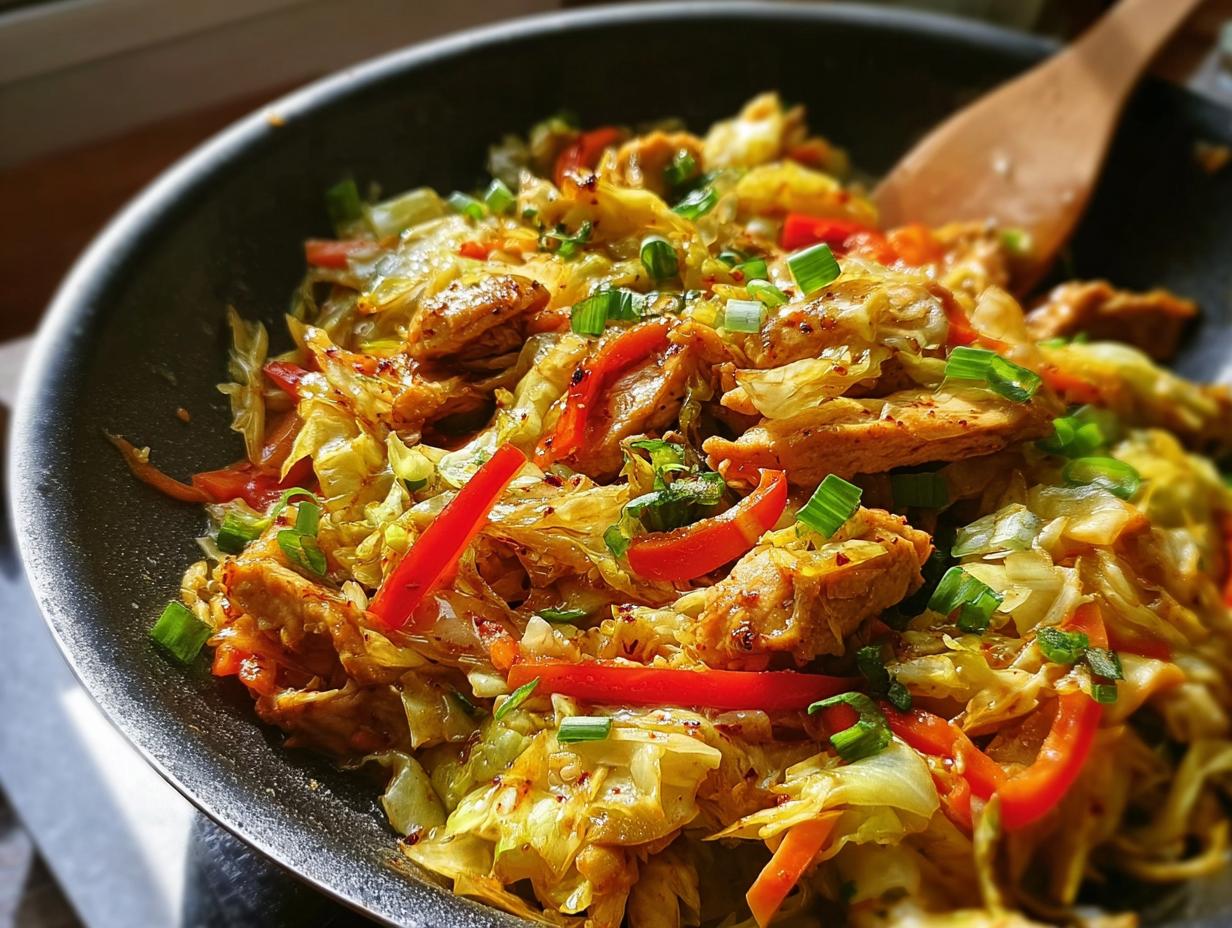 Quick Chicken Cabbage Stir Fry: 1 Flavor Secret - Chicken Cabbage Stir Fry - additional detail