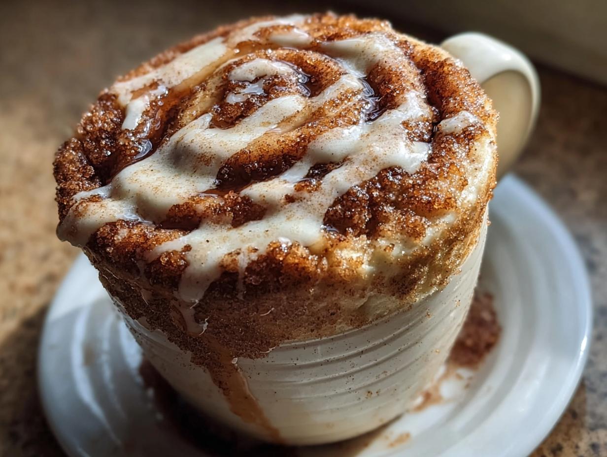 Amazing Cinnamon Roll Mug Cake in 5 Minutes - Cinnamon Roll Mug Cake - additional detail