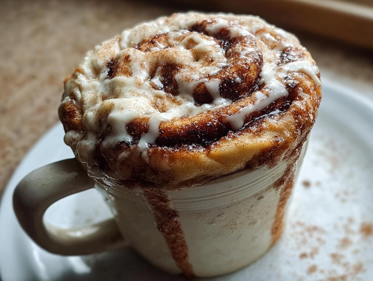 Cinnamon Roll Mug Cake