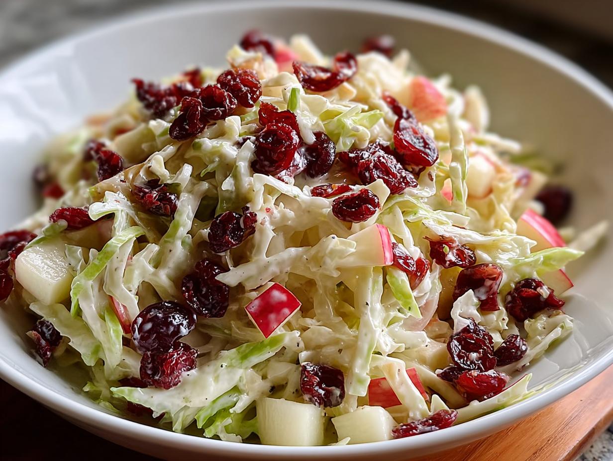 Cranberry Apple Coleslaw: 15 Minute Flavor Burst - Cranberry Apple Coleslaw - additional detail