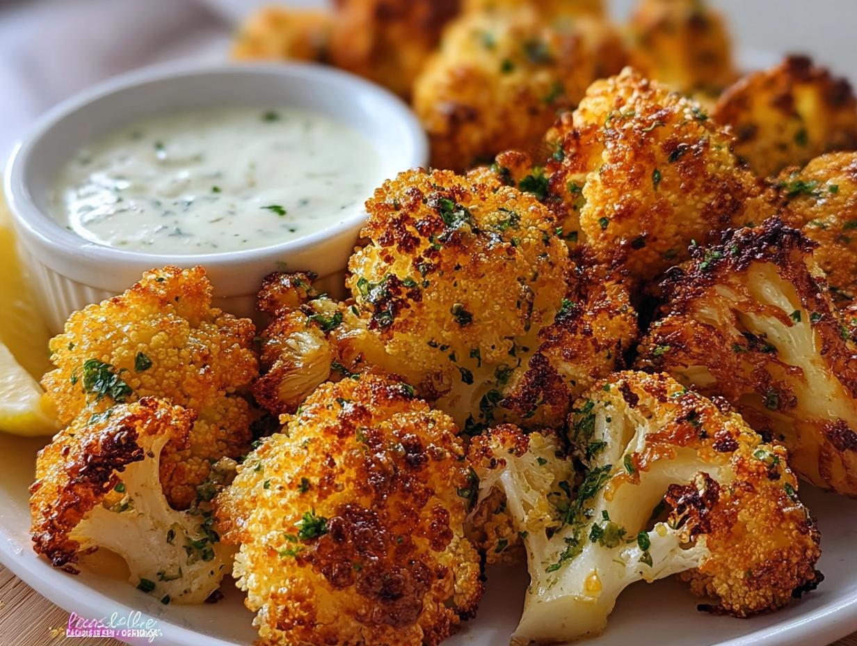 Crispy Baked Cauliflower Bites: Flavorful Snack - Crispy Baked Cauliflower Bites - additional detail