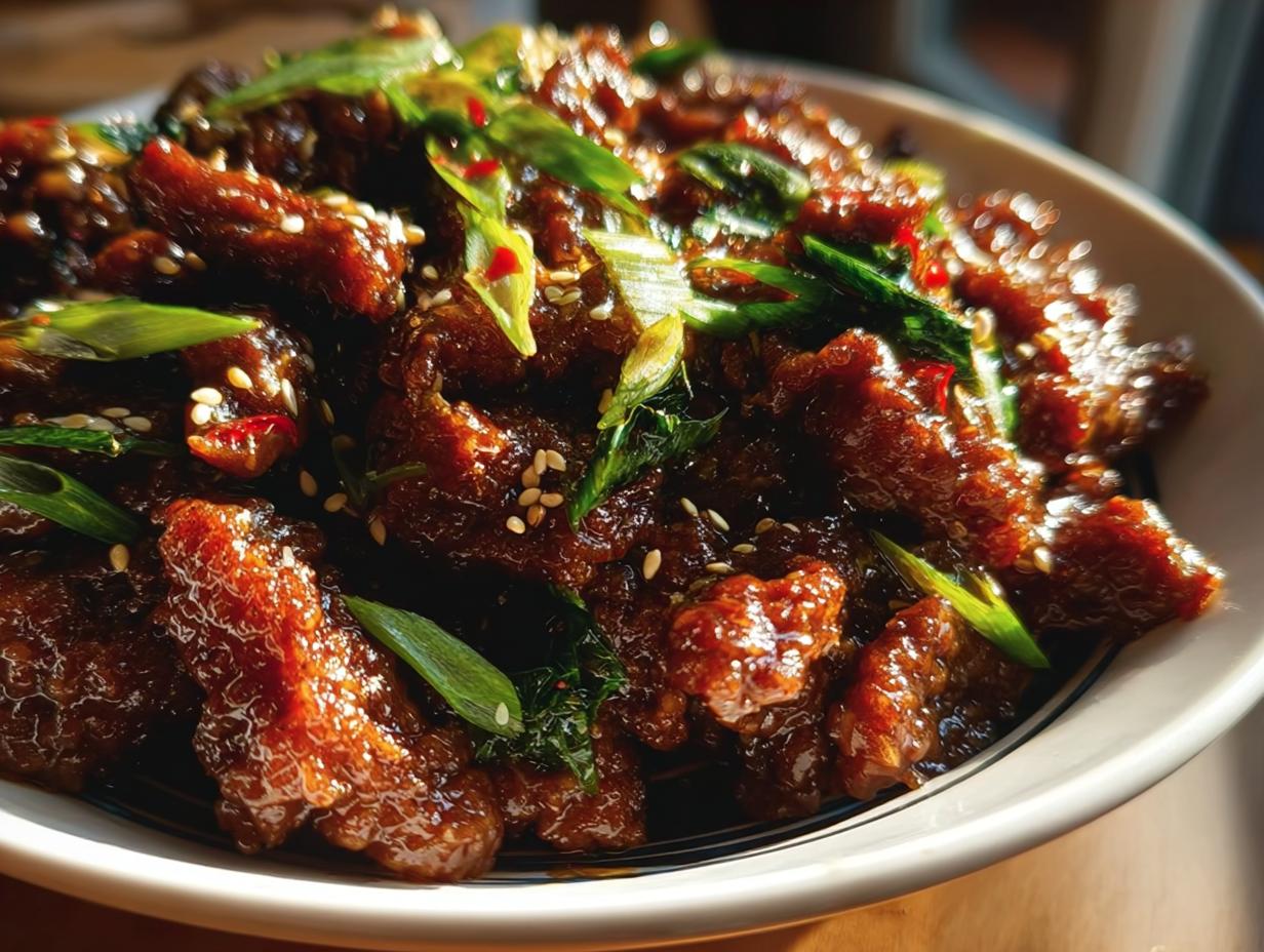 Crispy Mongolian Beef: Amazing 1 lb Recipe - Crispy Mongolian Beef - additional detail