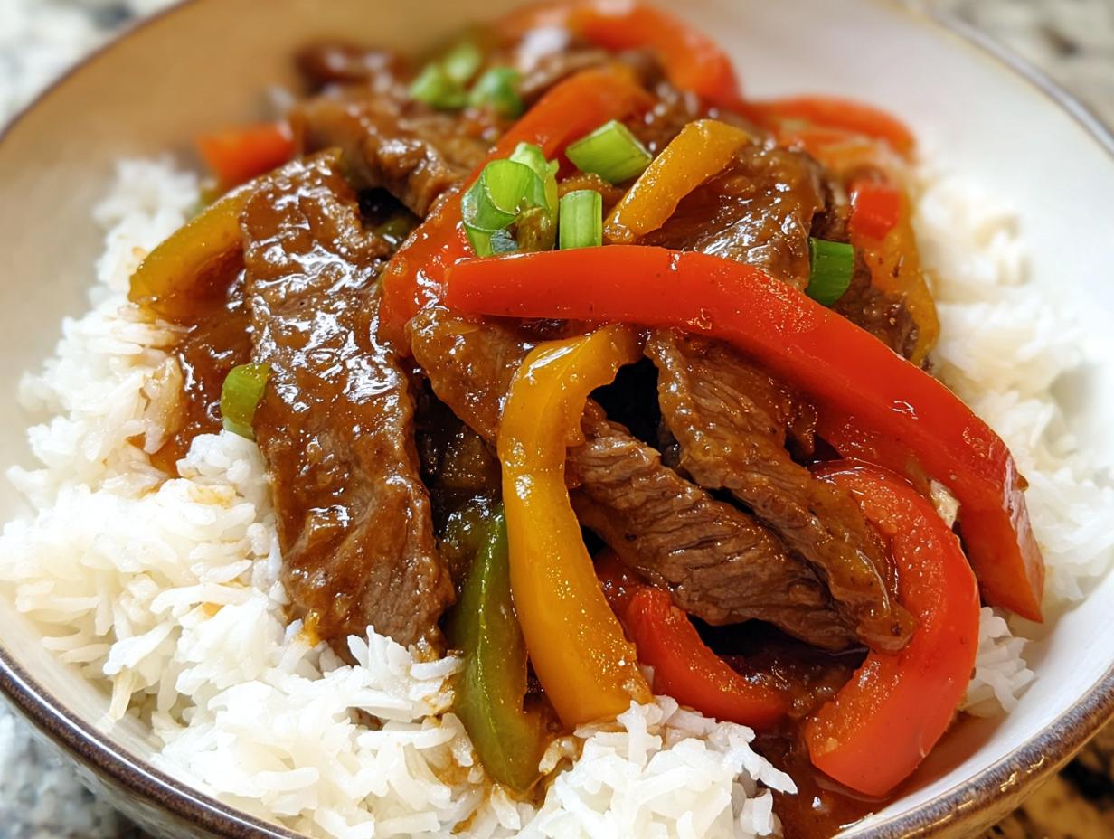 Crockpot Pepper Steak