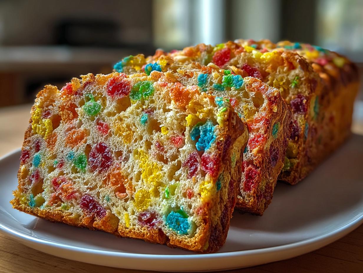 Fruity Pebbles Breakfast Bread: 15 Min Prep Joy - Fruity Pebbles Breakfast Bread - additional detail