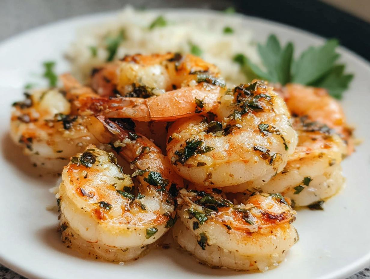 Garlic Grilled Shrimp Herbs